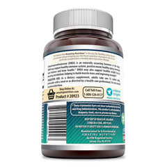DHEA bottle label showing Non-GMO and Gluten Free