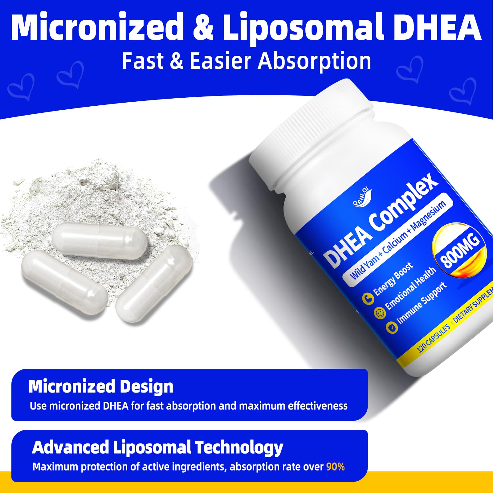 Liposome-encapsulated DHEA for improved bioavailability