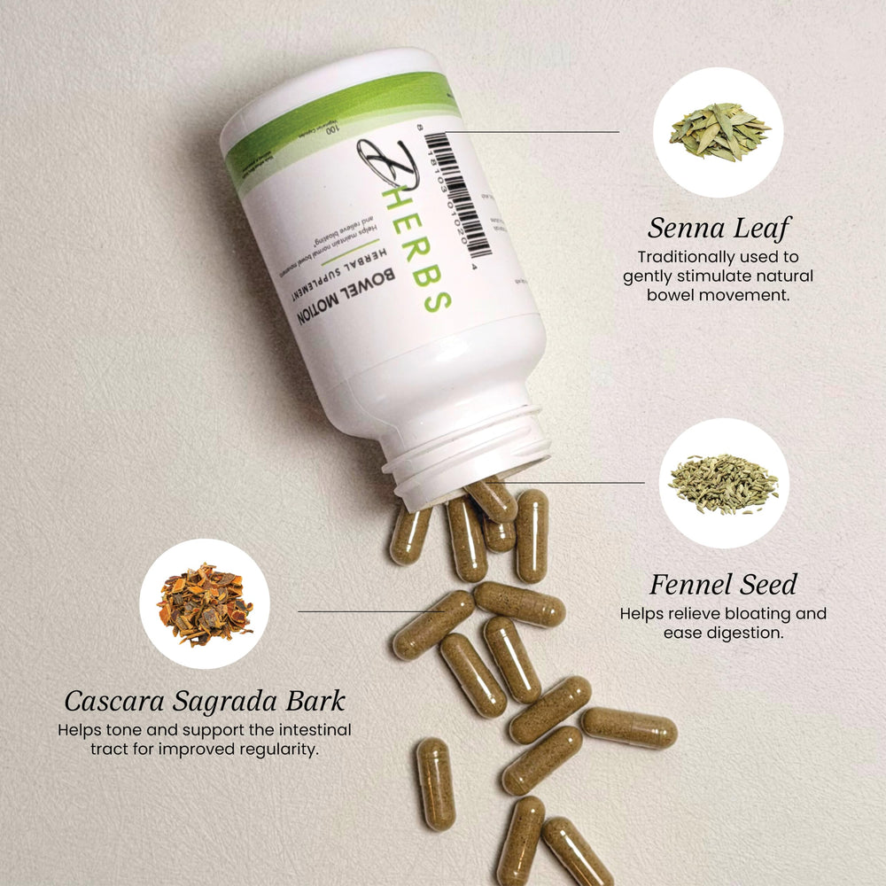 Dherbs Senna Leaves Capsules jar view highlights gas relief potential.