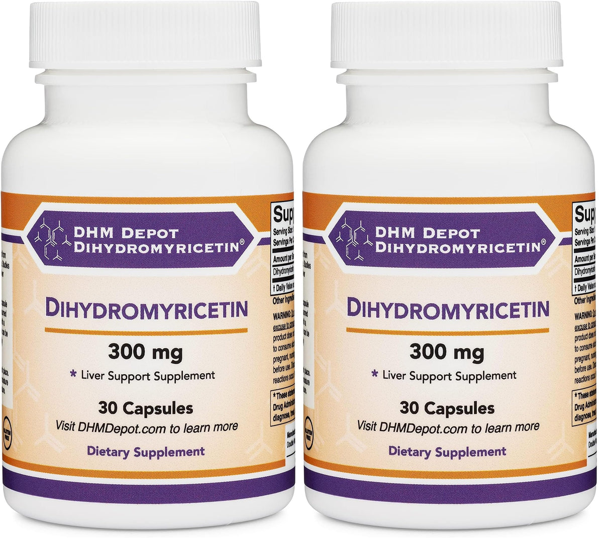 Label of Dihydromyricetin (DHM) Liver Support supplement