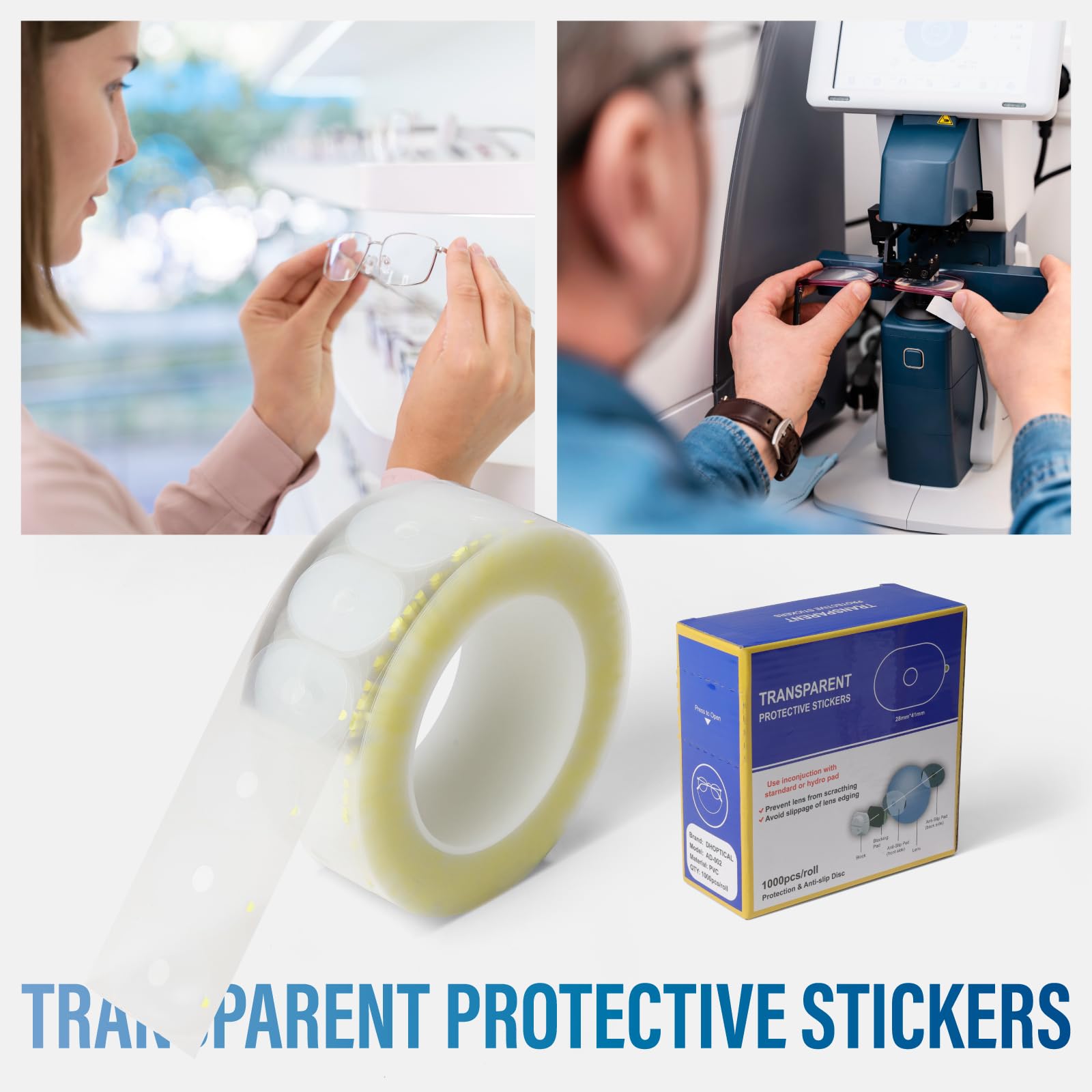 Ideal for eyeglasses processing with axis positioning