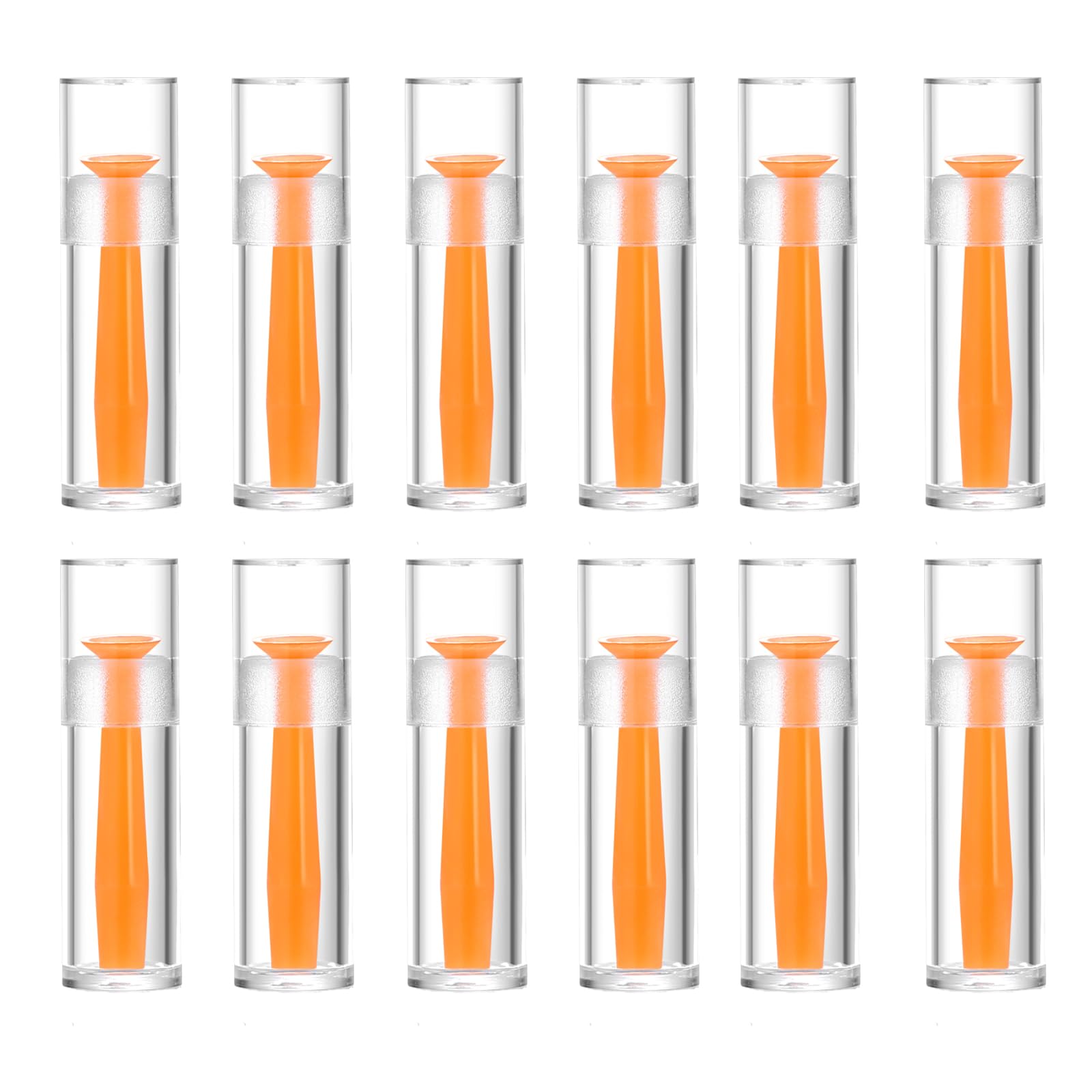 DHSUUUUP 12 pack hard contact lens remover with orange suction cup and travel container