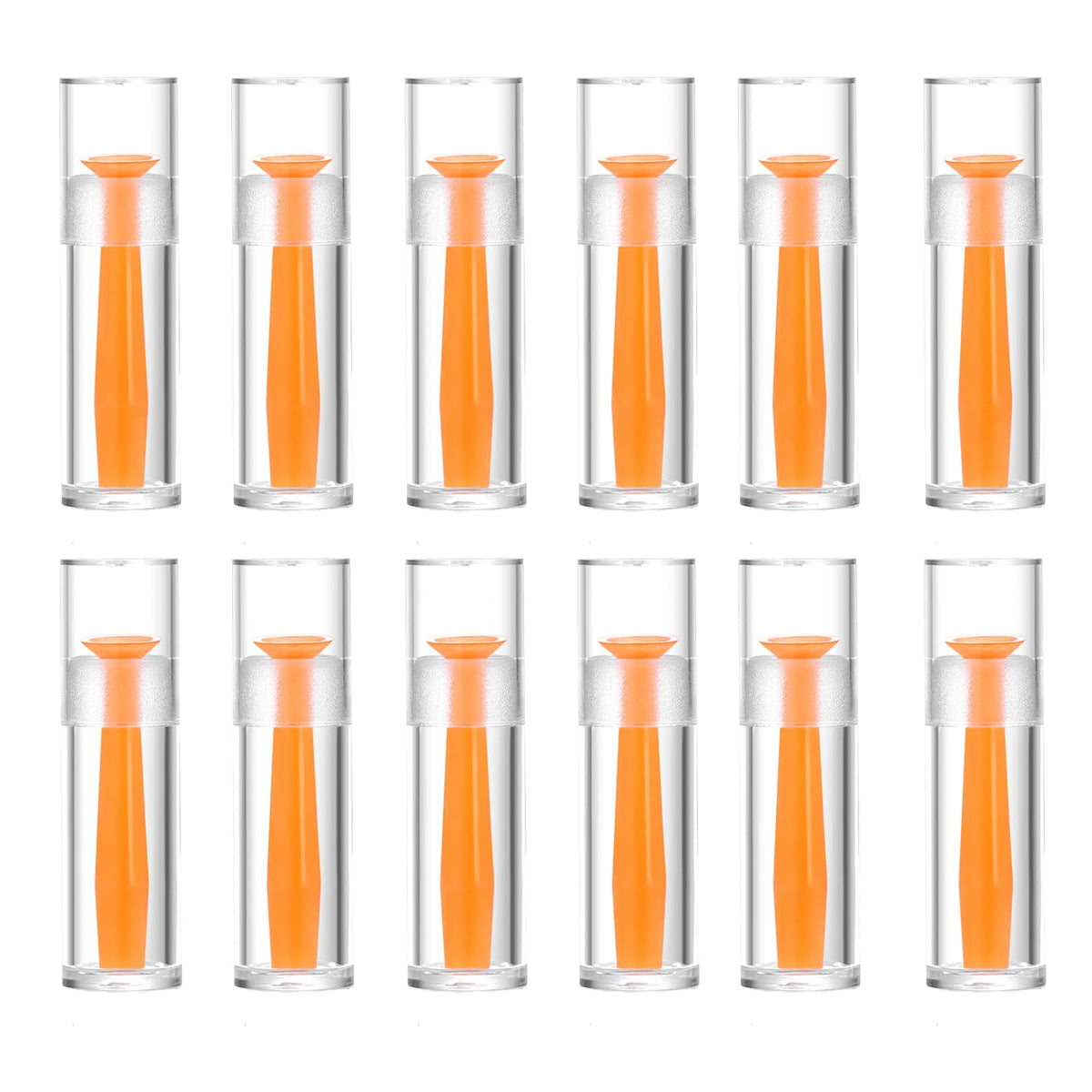 DHSUUUUP 12 pack hard contact lens remover with orange suction cup and travel container