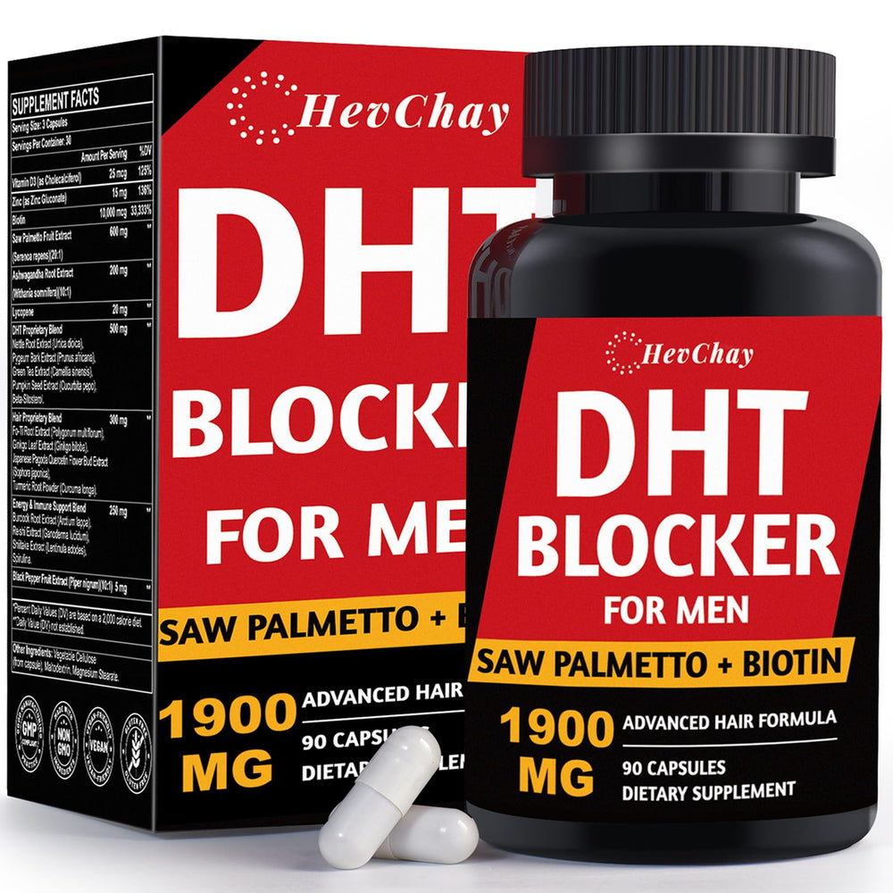 DHT Blocker for Men bottle showing Saw Palmetto content