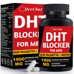 DHT Blocker for Men bottle showing Saw Palmetto content
