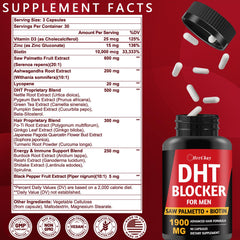 Saw Palmetto capsules in DHT Blocker bottle