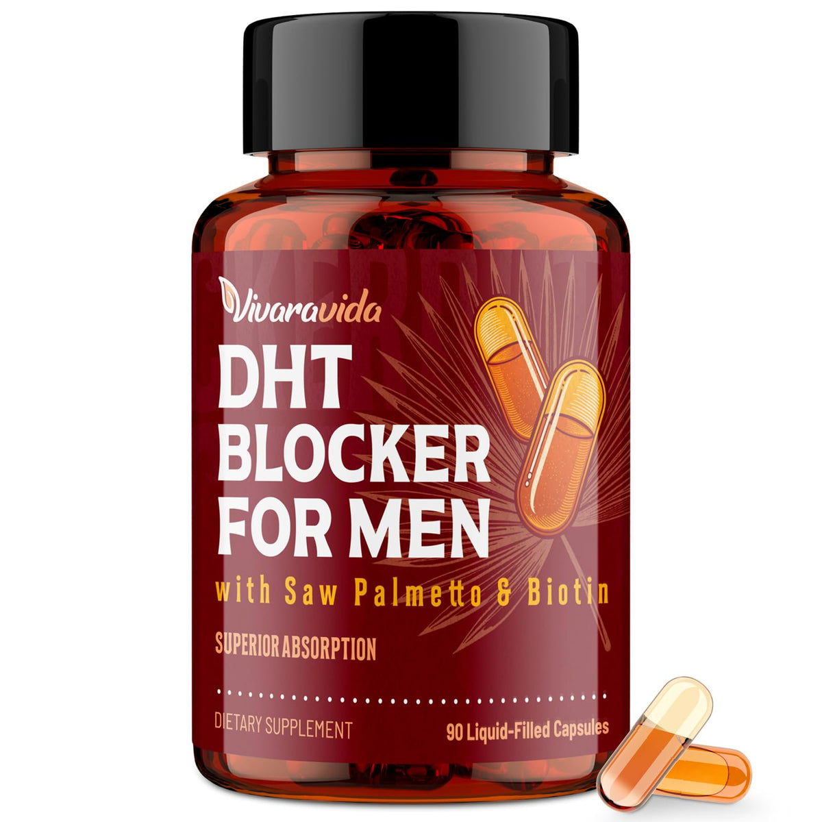 DHT blocker for men with liquid-filled capsules