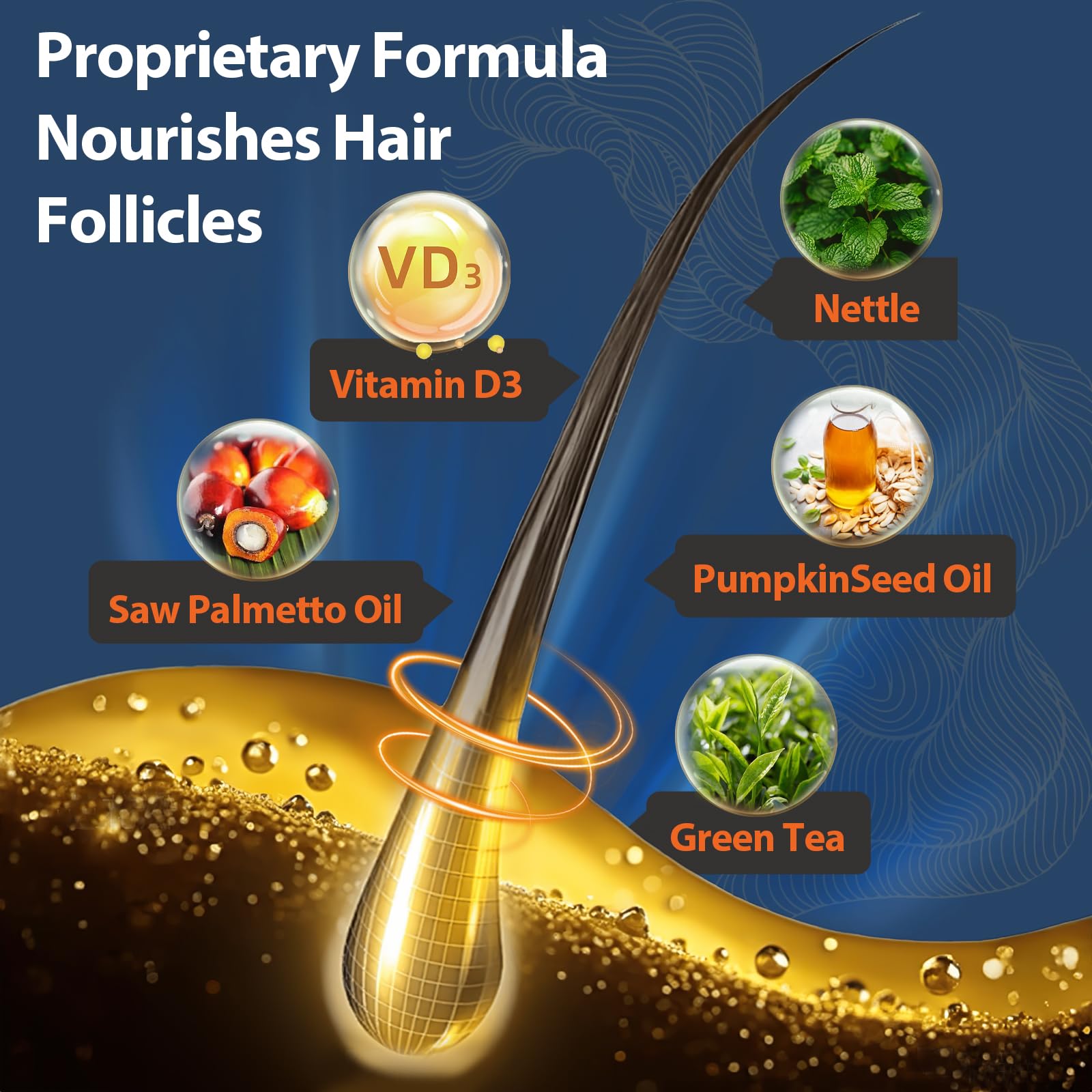 Illustration of healthy hair and scalp indicating growth and vitality
