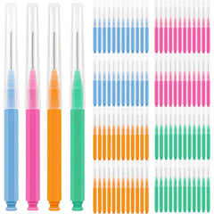 DHYLRICHER 100pcs Interdental Brushes multi-color pack