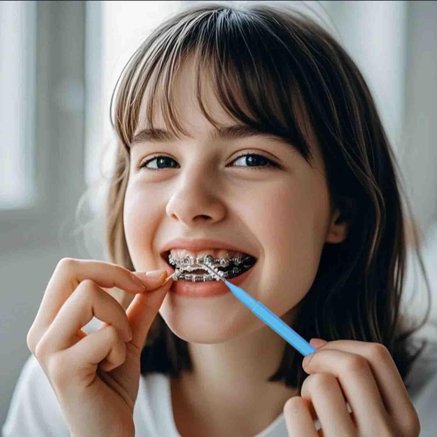 Interdental brushes suitable for orthodontic care