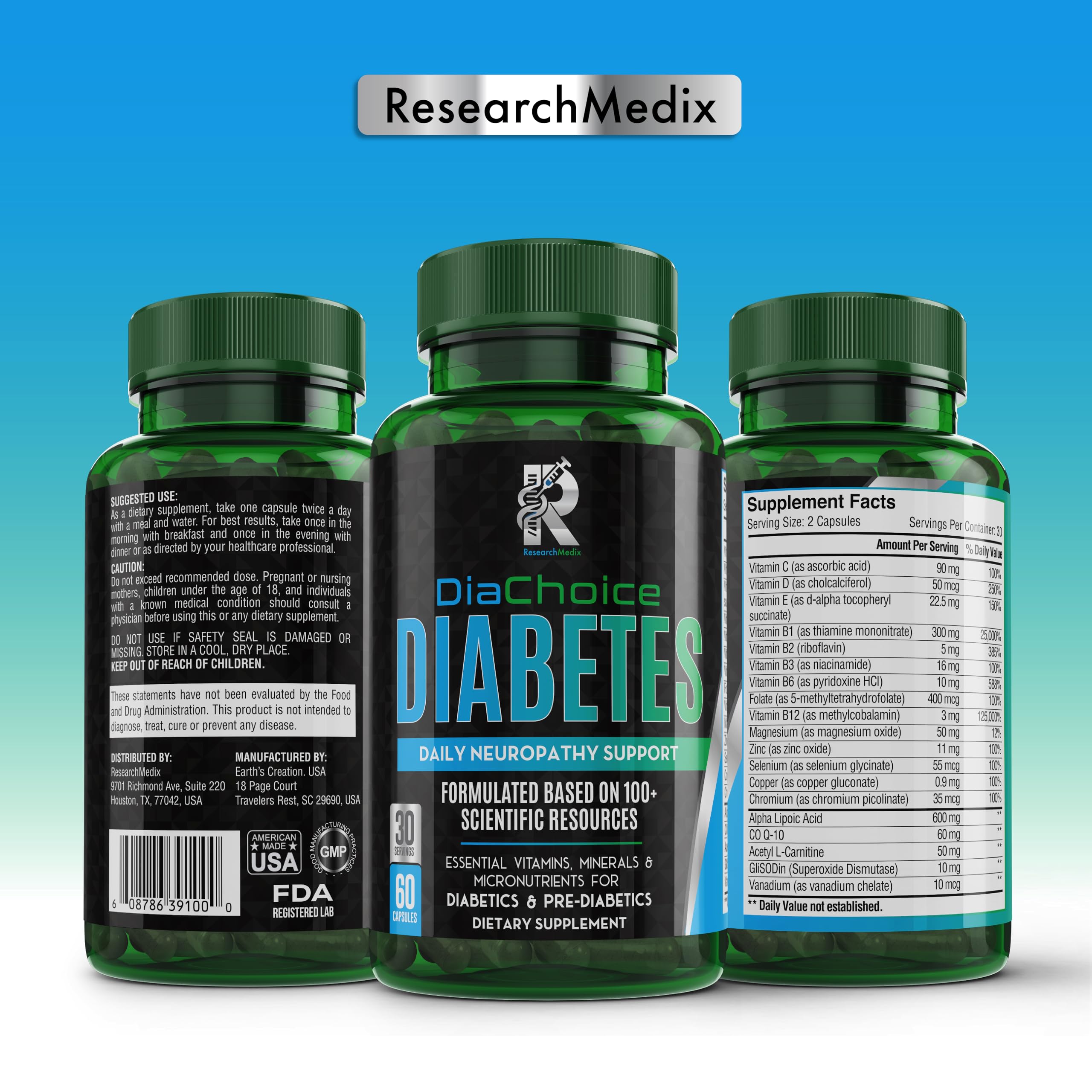 DiaChoice daily nerve health support capsule