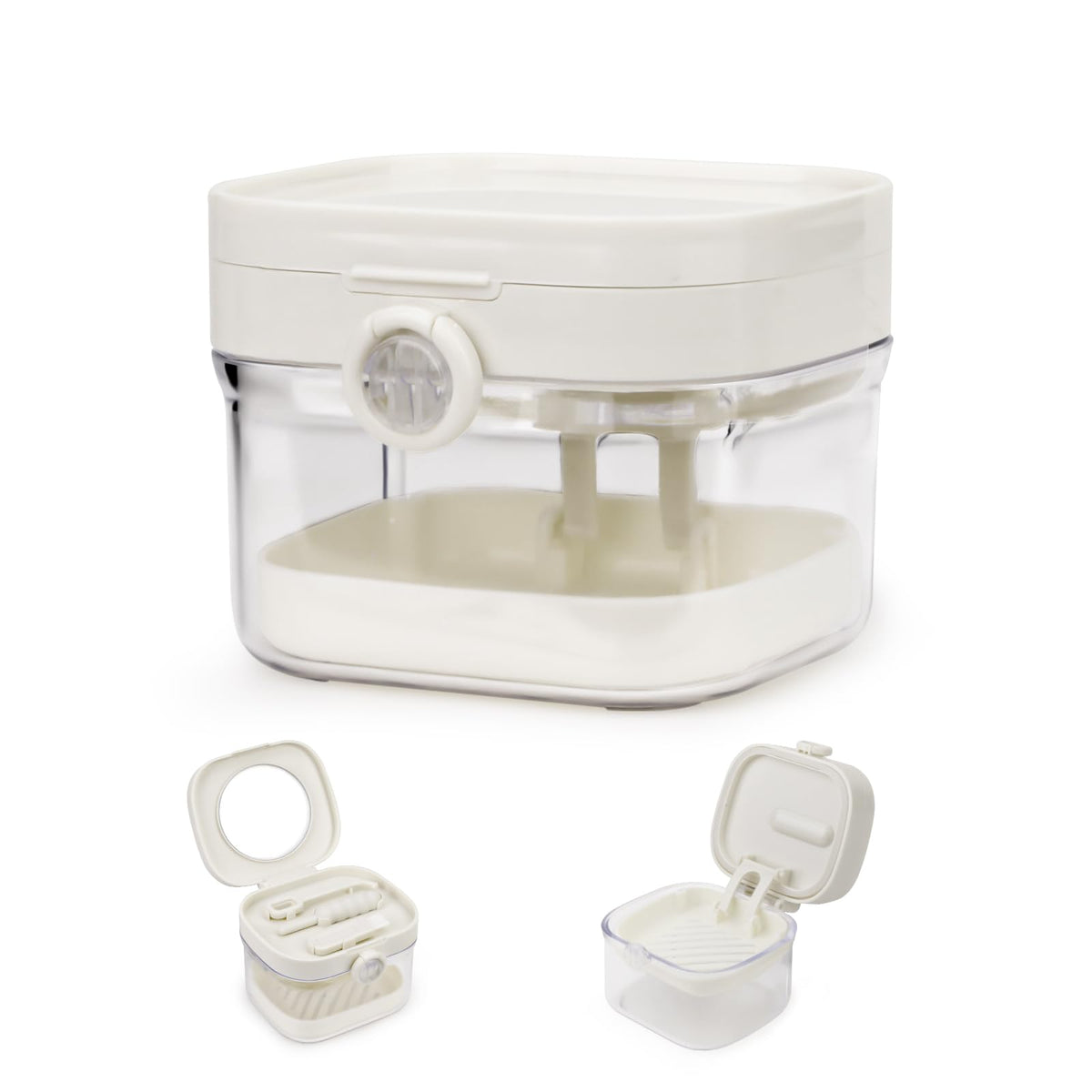 Diakey 2-in-1 retainer case with mirror lid