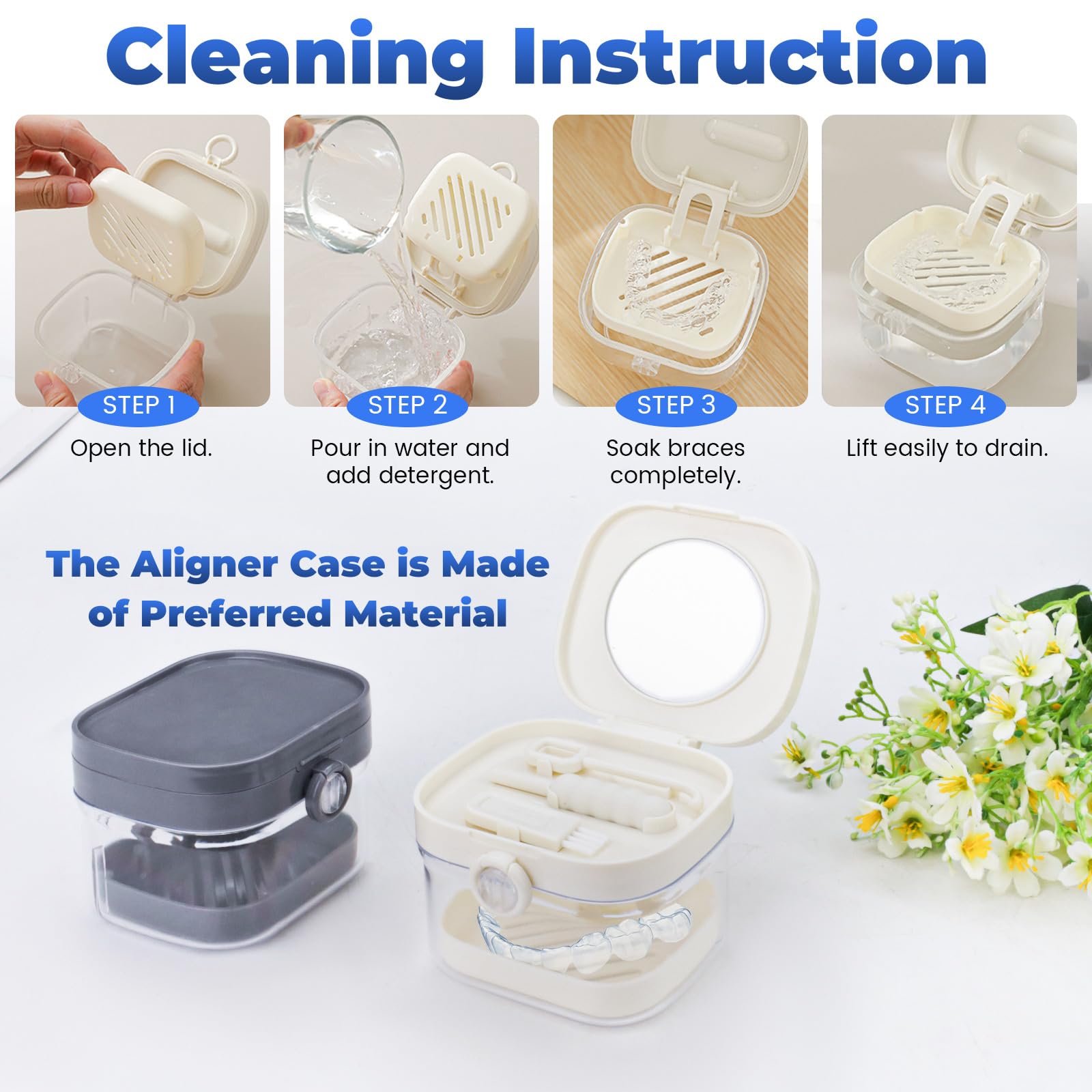 Detachable tray for deep cleaning