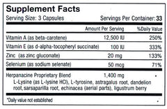 Dietary supplement capsules of Diamond Herpanacine