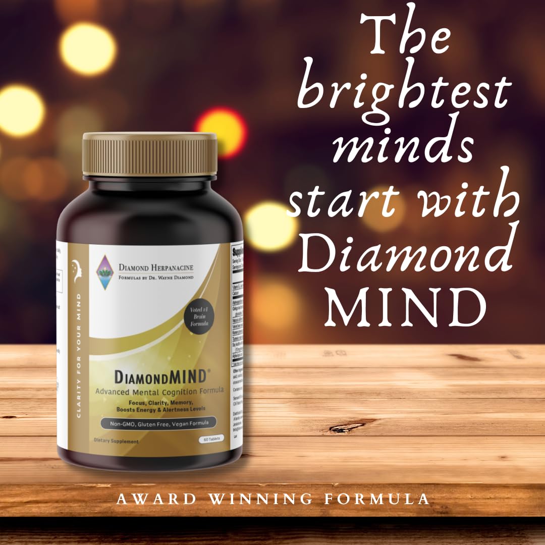 Brain health concept illustration with professional endorsement for DiamondMIND