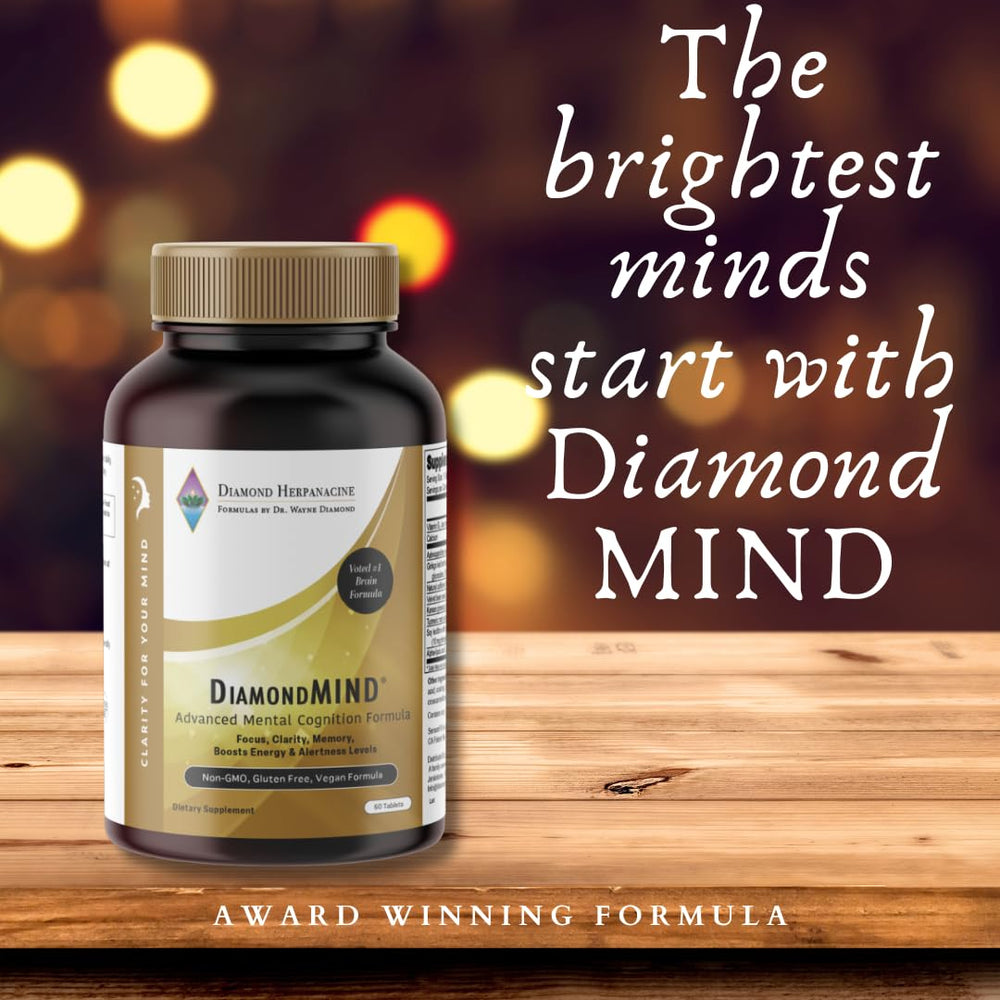 Brain health concept illustration with professional endorsement for DiamondMIND