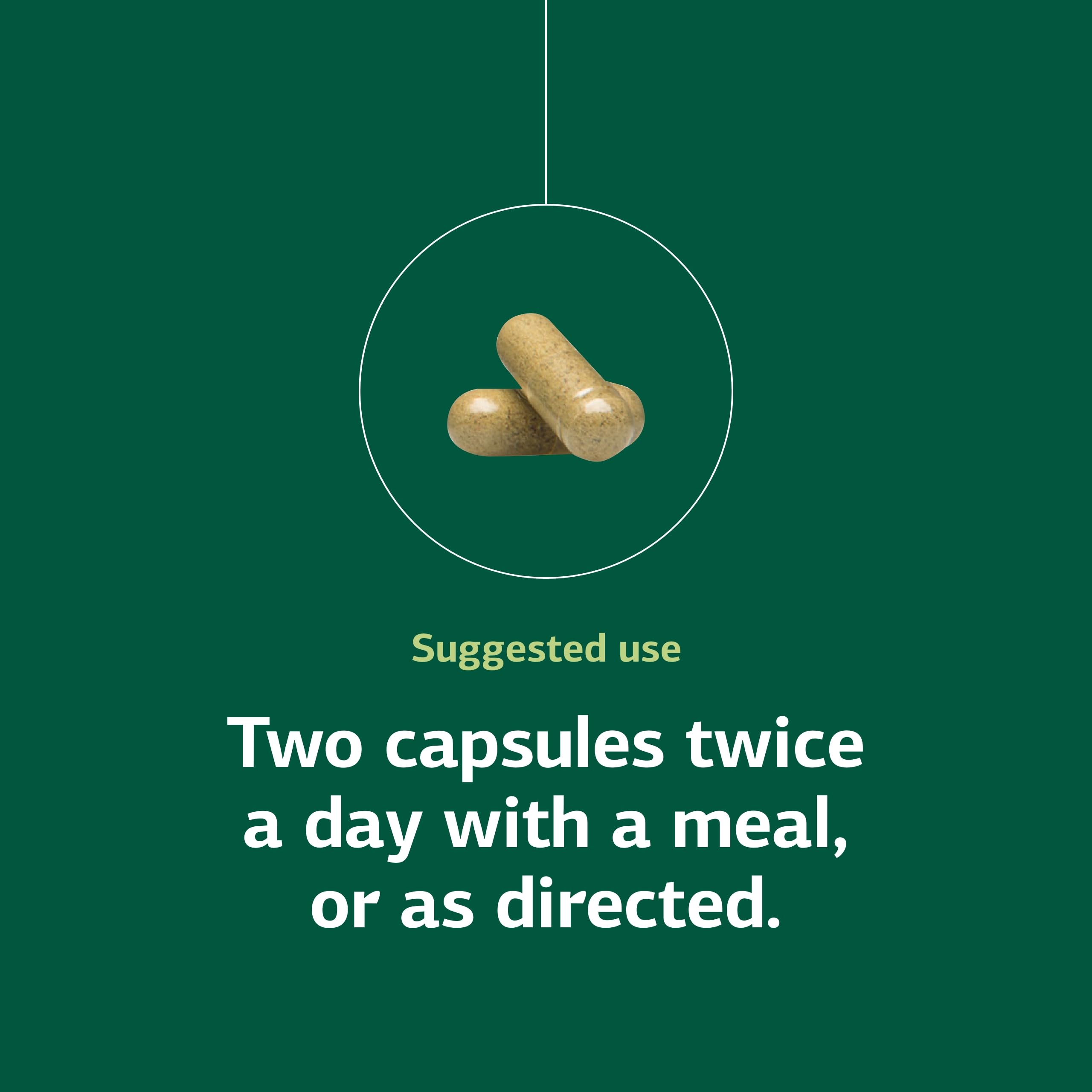 Packaging features Standard Process branding and serving size