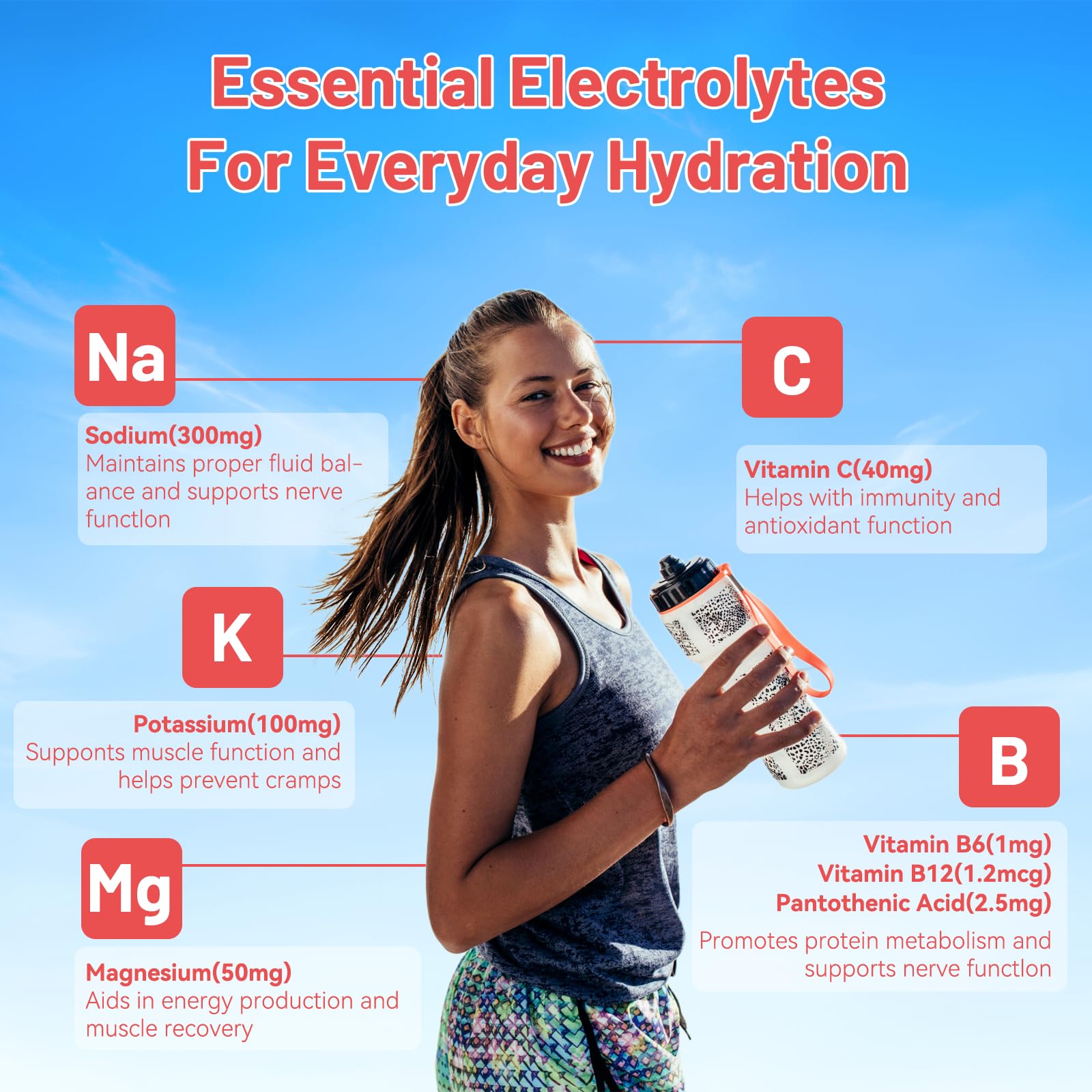 DIATMOON electrolytes powder dissolving in water without clumps
