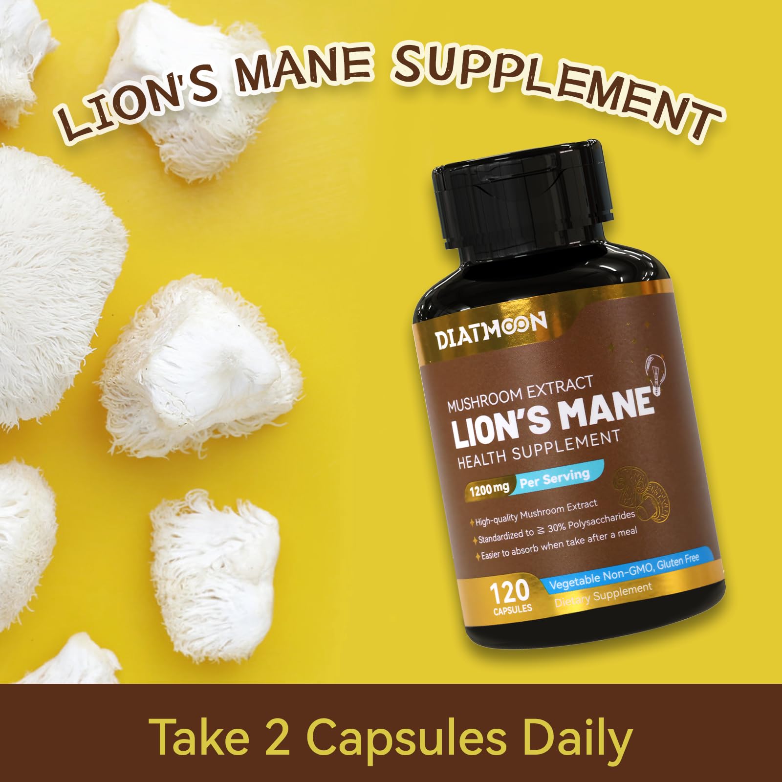 Lion's Mane mushroom extract 1200mg per serving