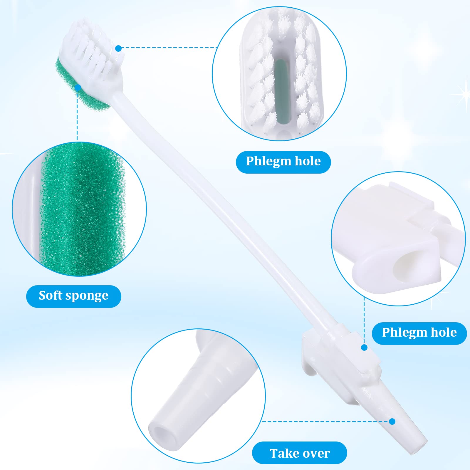 Soft bristles and sponge construction of the suction toothbrush