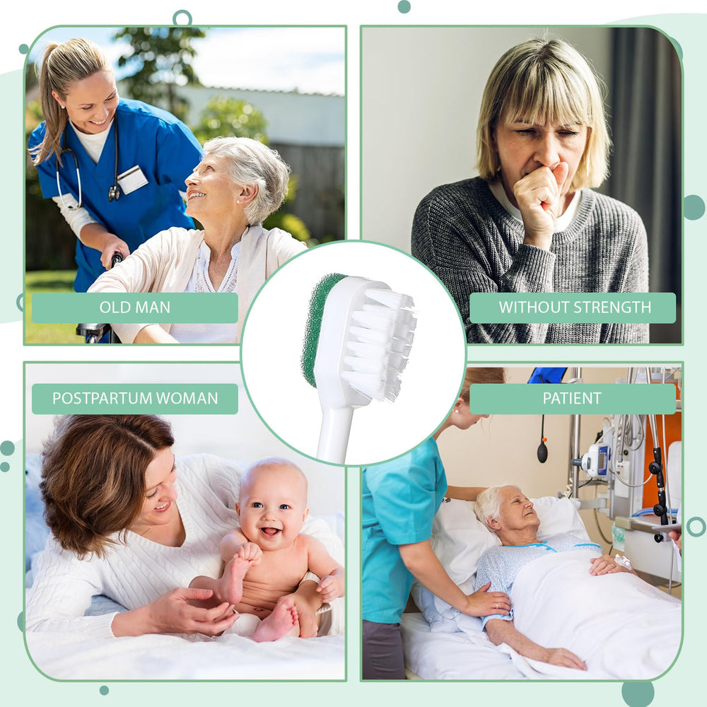 Portable oral care swab brushes suitable for elderly and adults