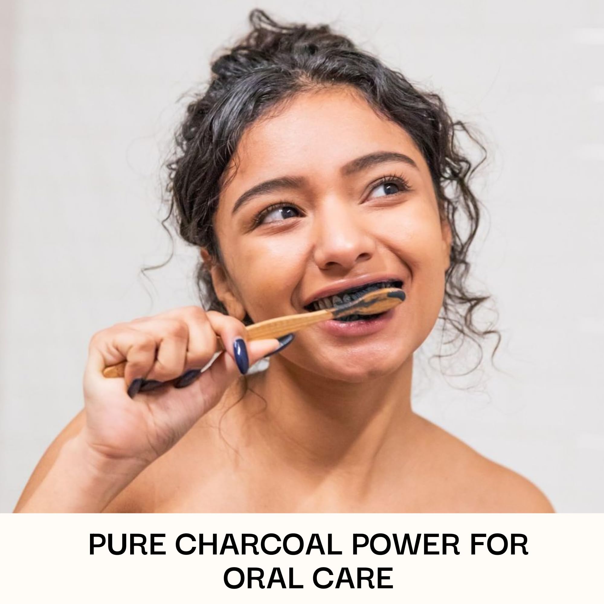 Dietary supplement form of activated charcoal powder in a tub