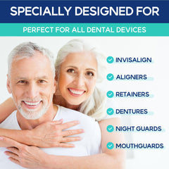 Difiney mouthpiece being cleaned for Invisalign