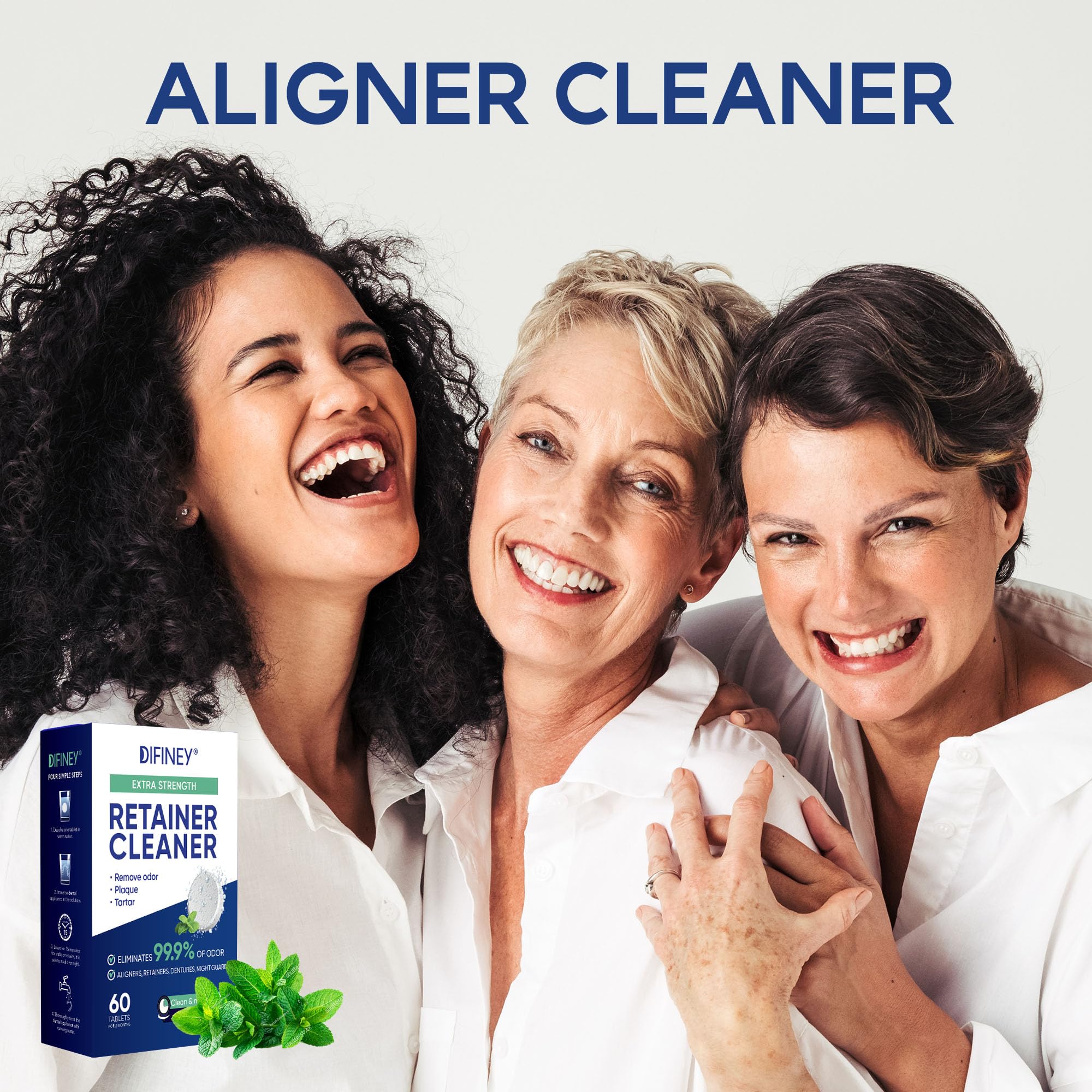 Travel-ready Difiney cleaner tablets box