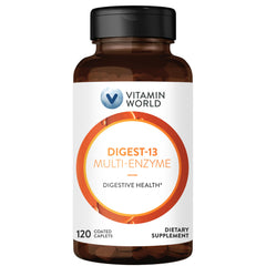 Vitamin World Digest-13 Multi-Enzyme bottle with 120 caplets