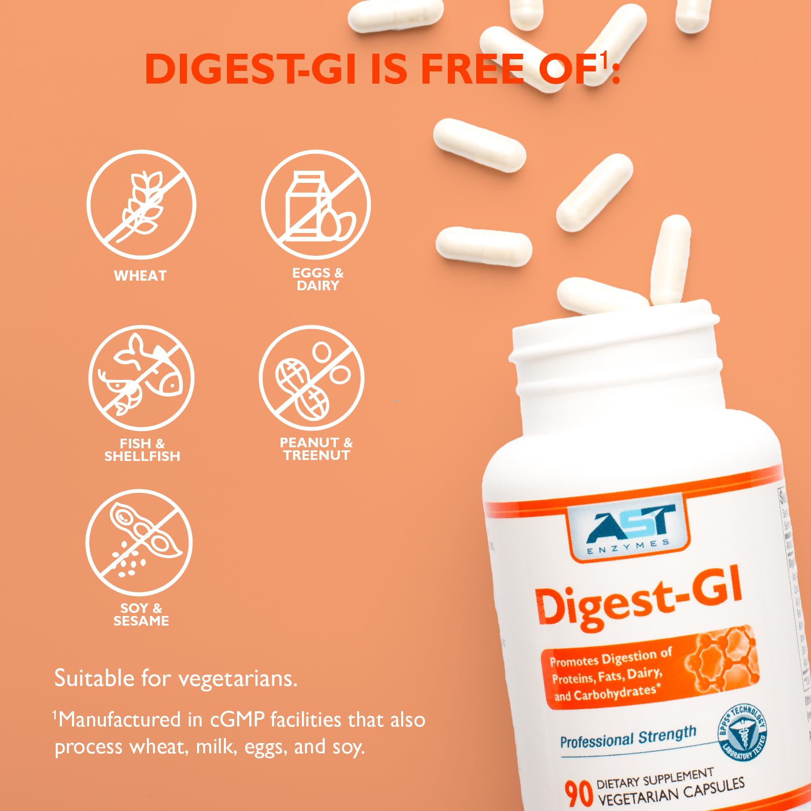 Man and woman taking Digest-GI capsules for digestion