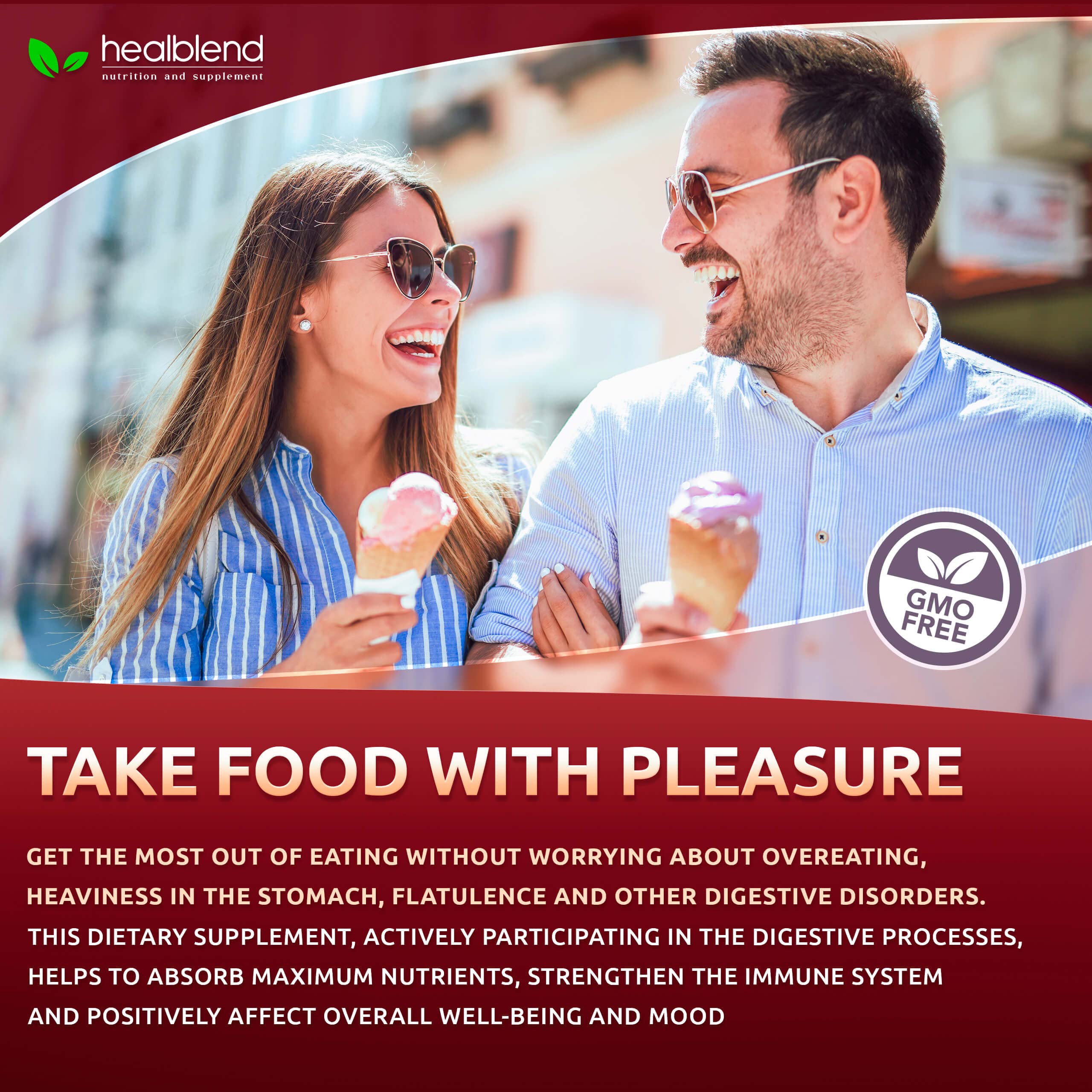 Lifestyle image showing men and women benefiting from digestion