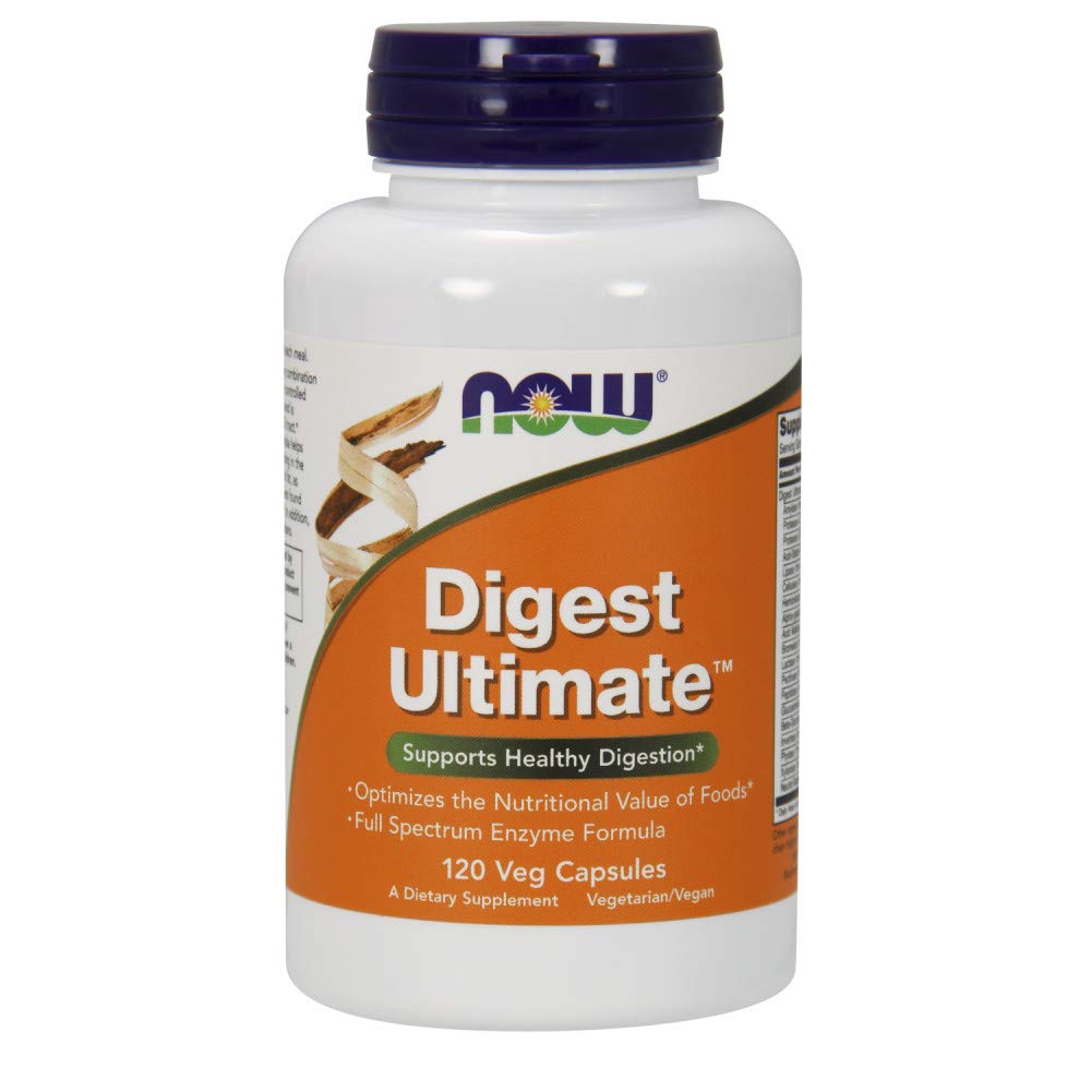 Digest Ultimate bottle and capsules on white background