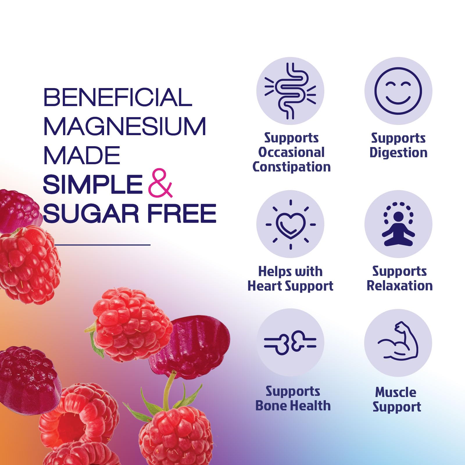 Digestive-friendly, sugar-free magnesium gummies