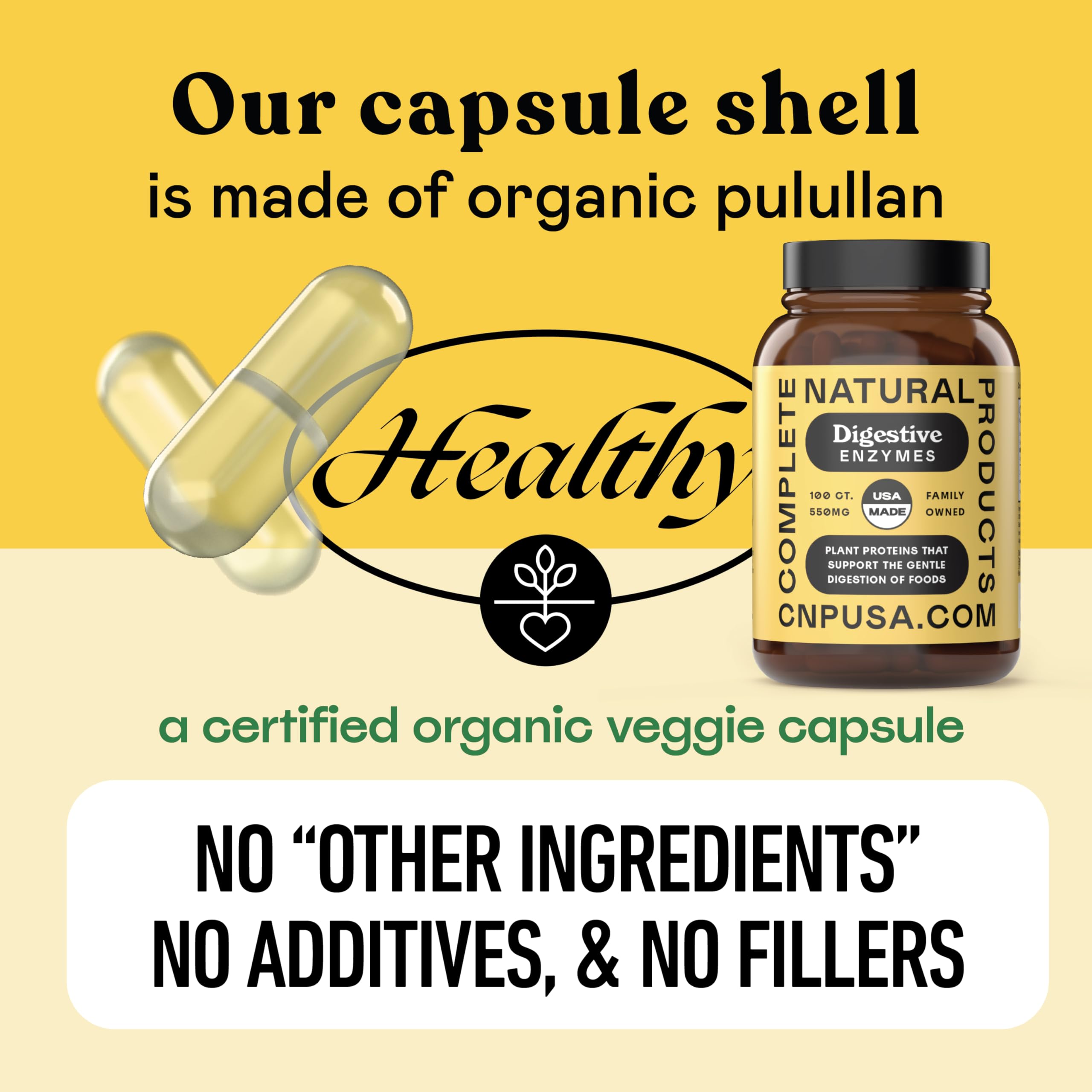 Illustration of plant-based enzymes for digestion