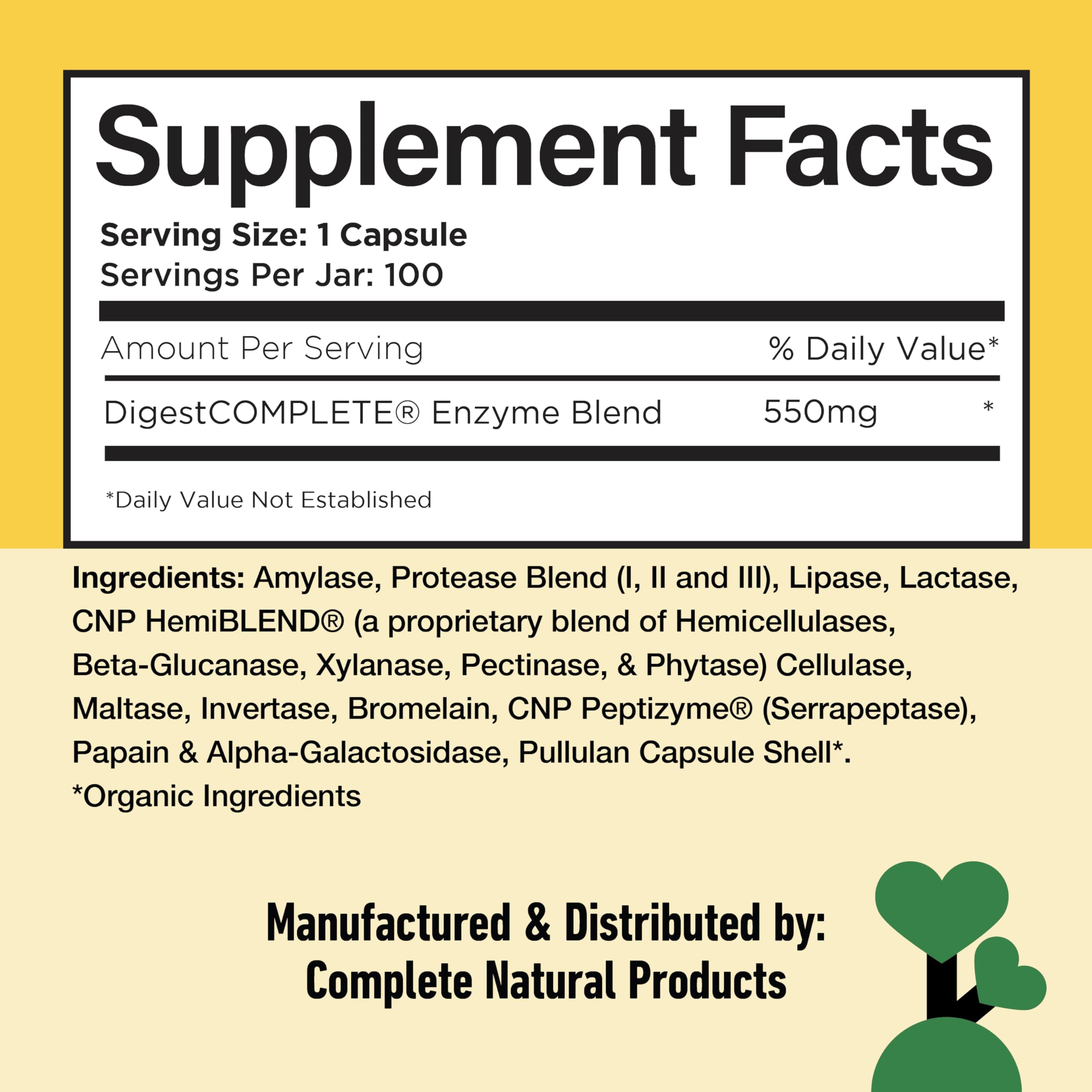 Packaging showing 100 count label and certifications