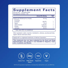 Close-up of Digestive Enzyme Chewables tablets