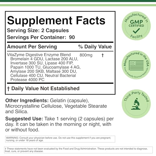 Digestive enzymes capsules close-up