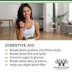 Amylase, Lipase, Protease highlighted in enzyme graphic