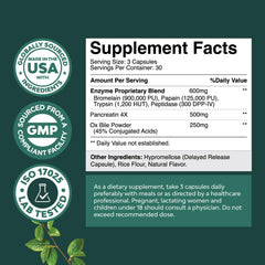 Ox Bile Digestive Enzymes capsules for fat digestion