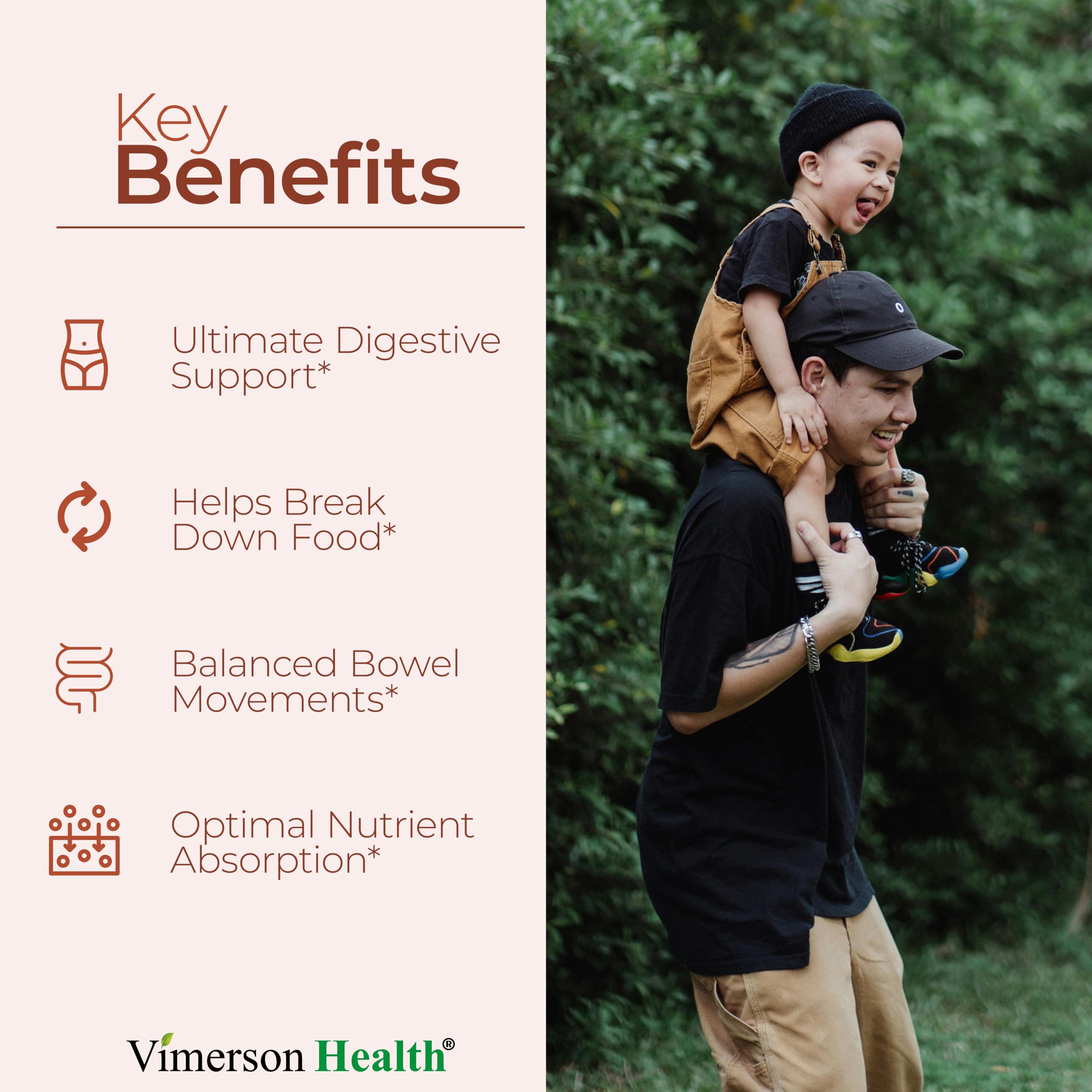 Supplement facts panel for Makzyme-Pro