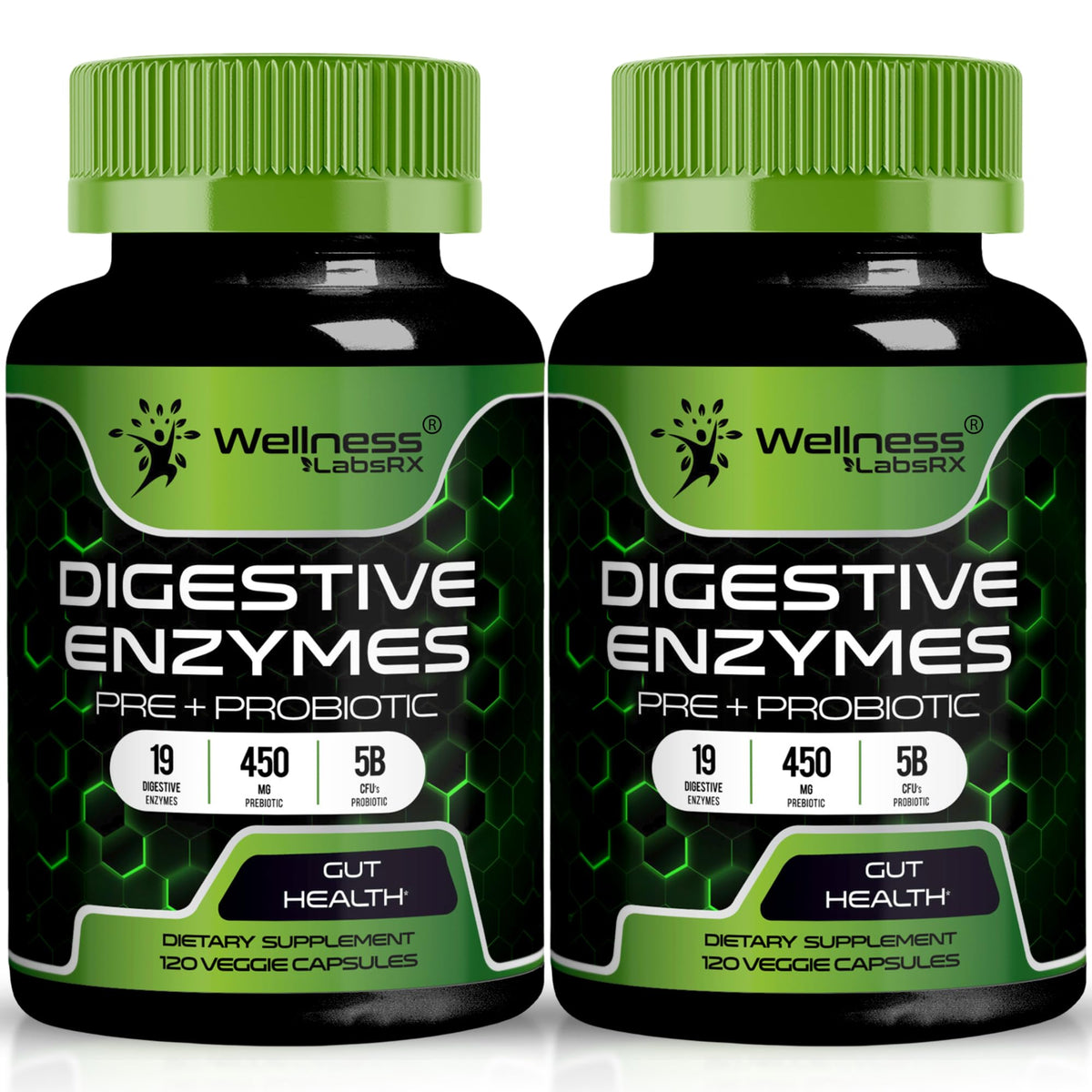 Pure Super Digestion digestive enzymes bottle front view