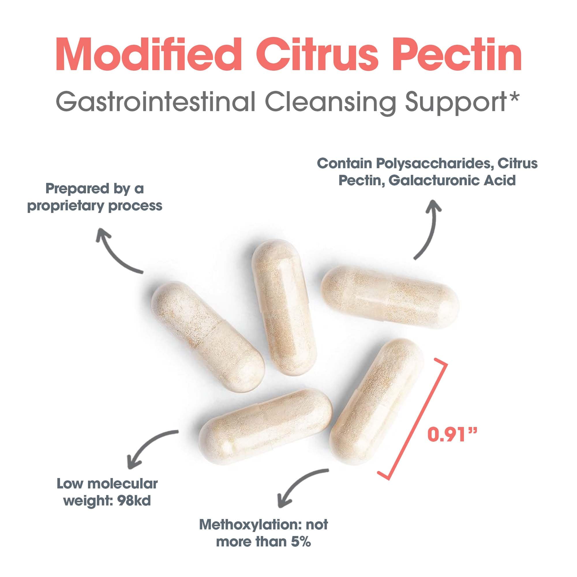 Digestive health support with pectin supplement