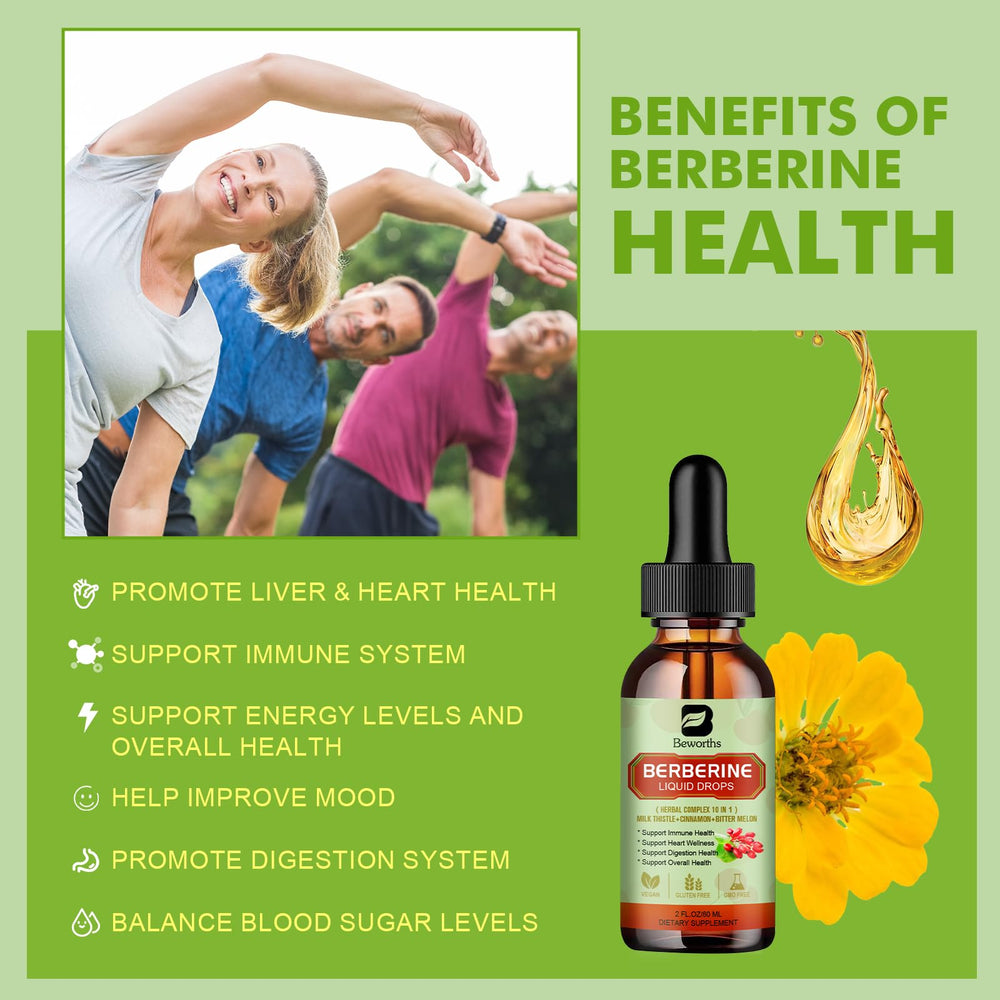 Digestive support benefits of Berberine liquid drops