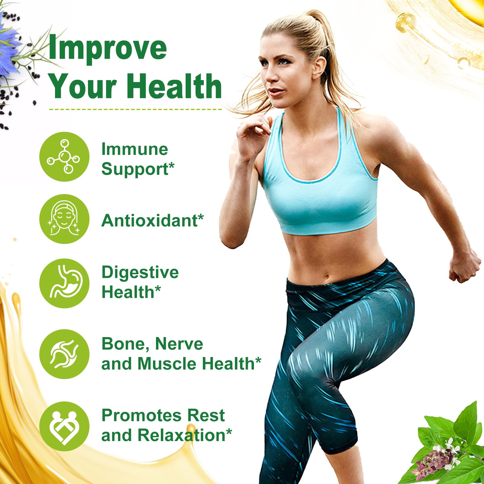 Illustration of digestive health and antioxidant benefits
