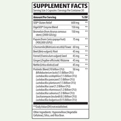 Digestivi-T product label with ingredients