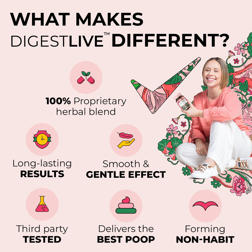 Close-up of DigestLive capsule bottle label