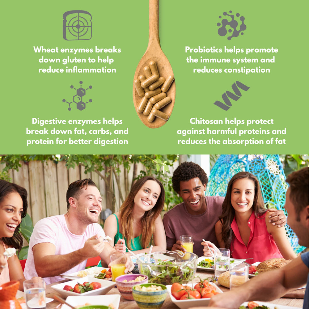 Illustration of DigestShield enzyme blend ingredients