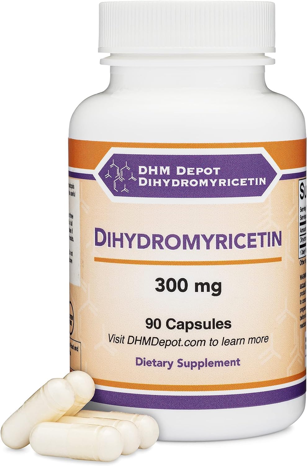 DHM 300mg capsules bottle front view