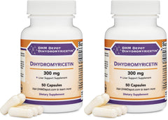 Dihydromyricetin DHM 50 capsules, 300 mg each, liver support supplement by Double Wood, pack of 2