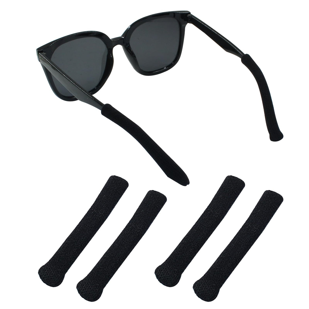 Two pairs of black ear pads for glasses